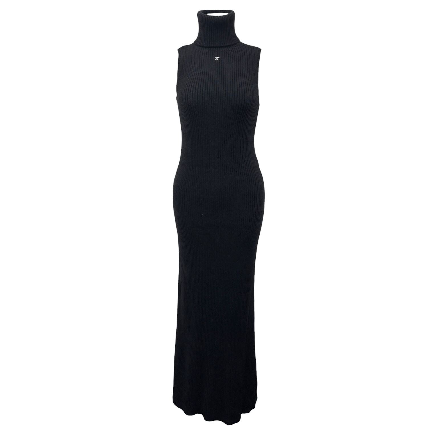 Chanel Black Ribbed Maxi Dress Treasures of NYC Chanel Black Ribbed Maxi Dress Treasures of NYC