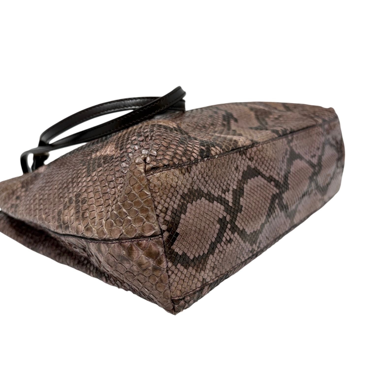 Prada Brown Snakeskin Shoulder Bag