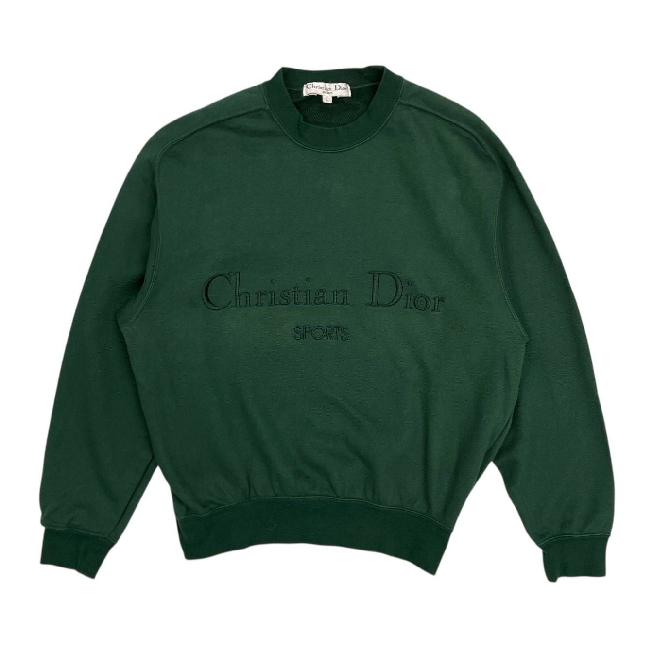 Dior Sports Dark Green Logo Sweatshirt