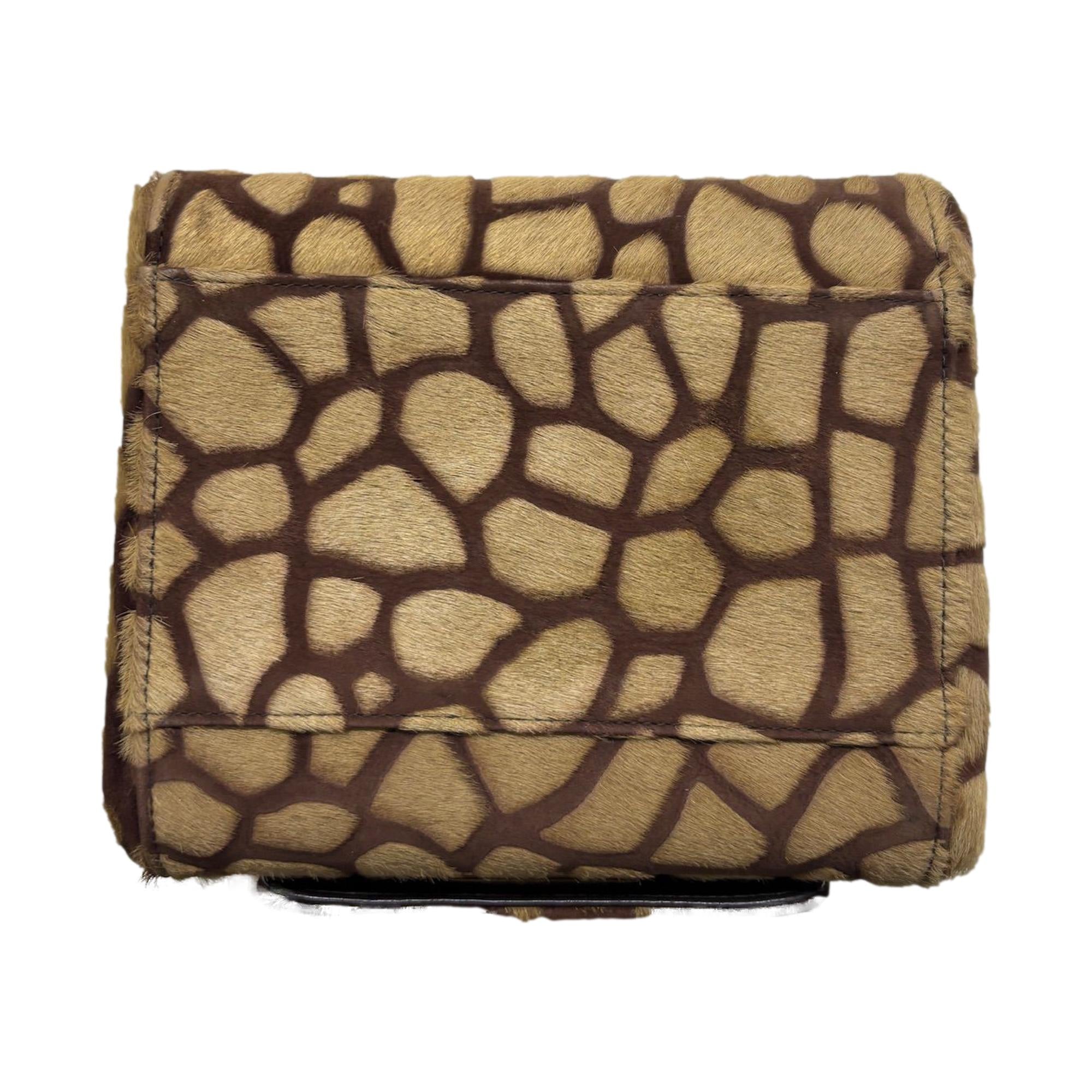 Chanel Tan Giraffe Calf-Hair Chain Bag