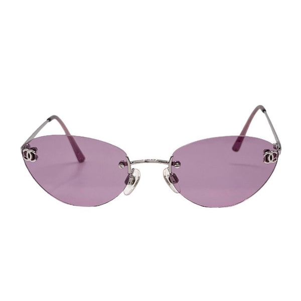 Chanel Pink Rimless Sunglasses