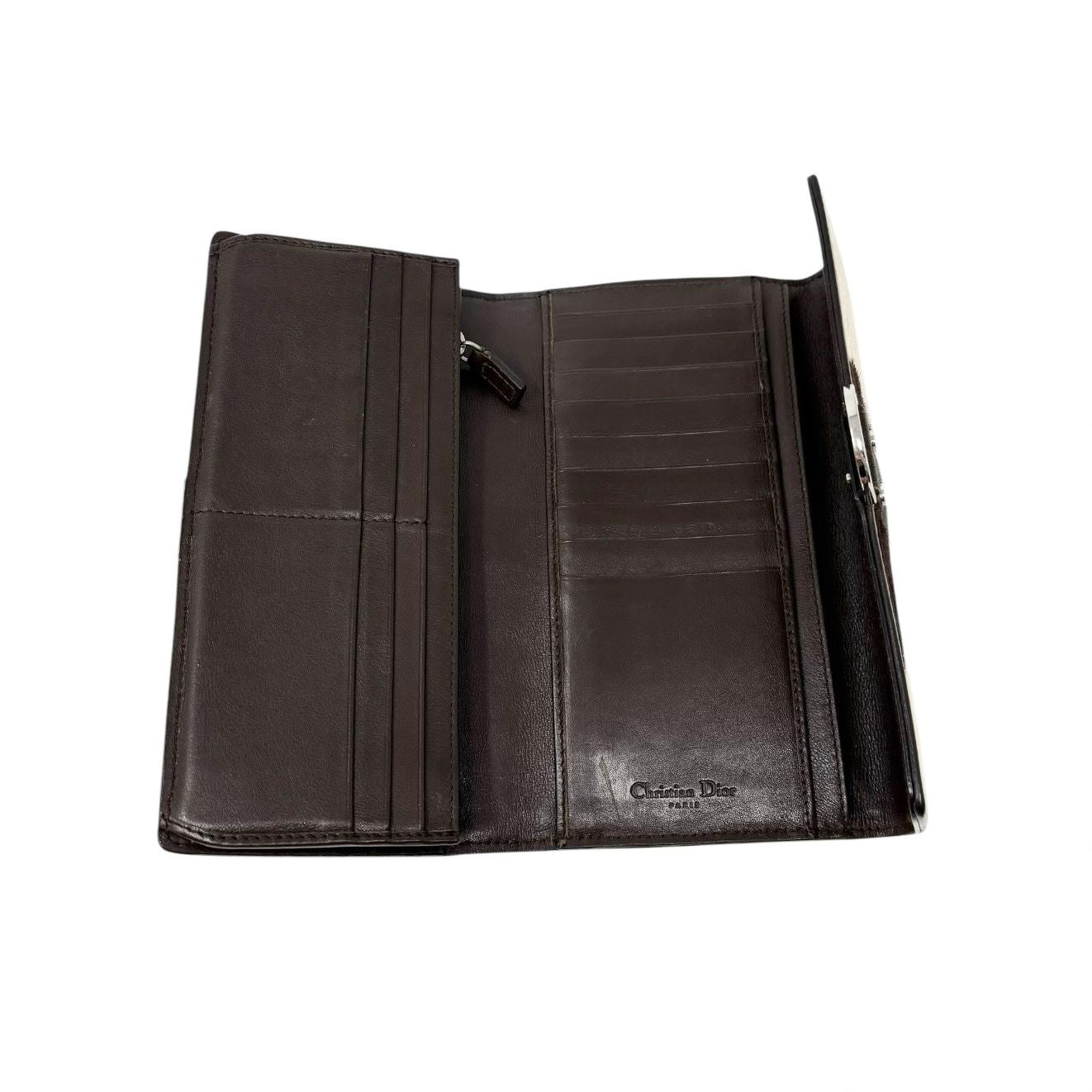 Dior Cow Print Calfhair Wallet