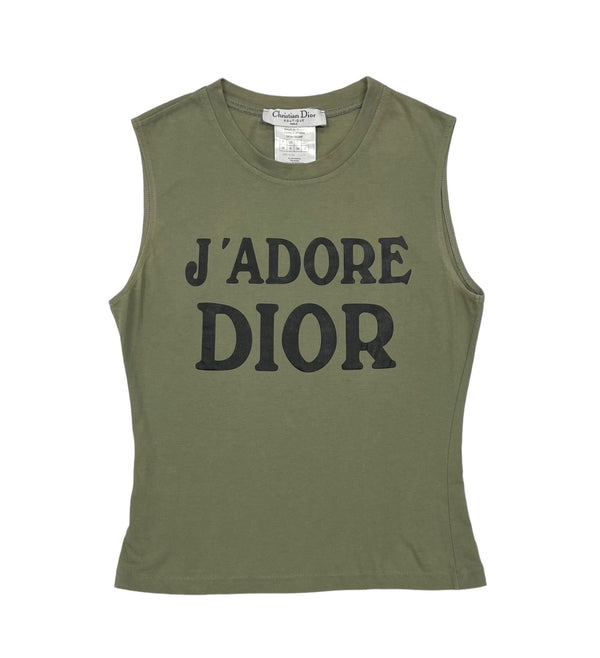 Dior J'adore Green Logo Tank Top