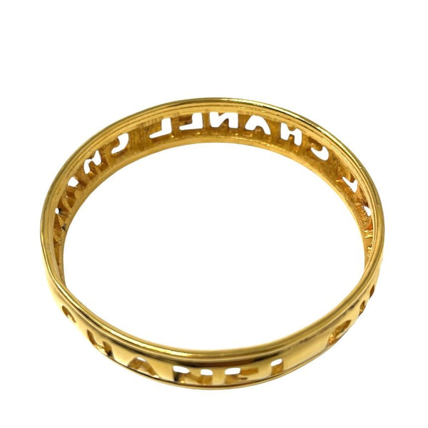 Chanel Gold Logo Bangle Bracelet