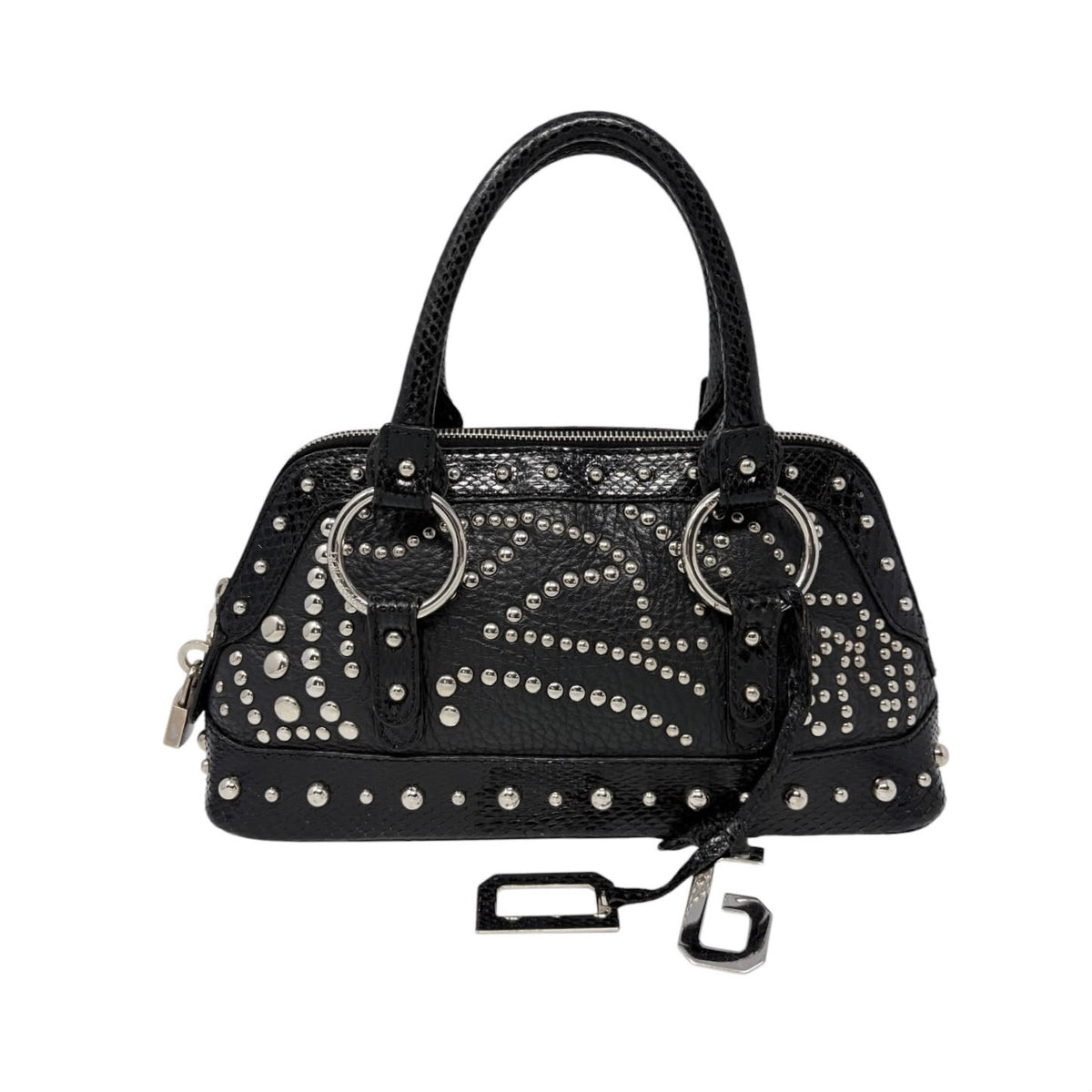 Dolce & Gabbana Studded Logo Top Handle Bag