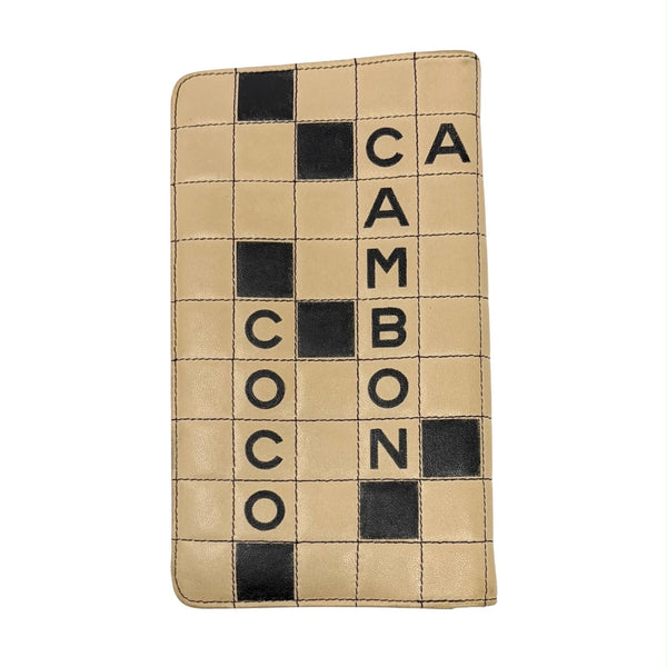 Chanel Beige Crossword Wallet