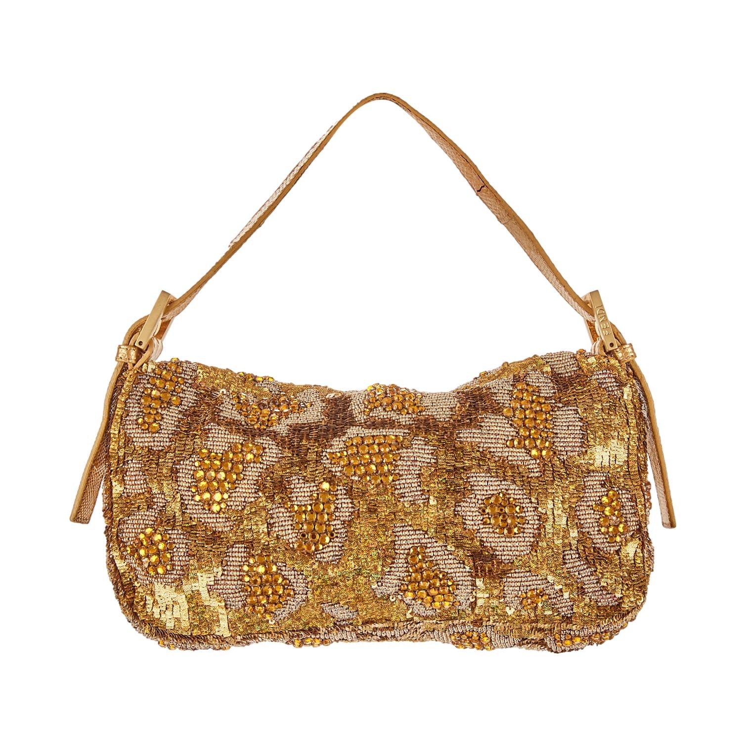 Fendi Gold Beaded + Sequin Baguette – Treasures of NYC