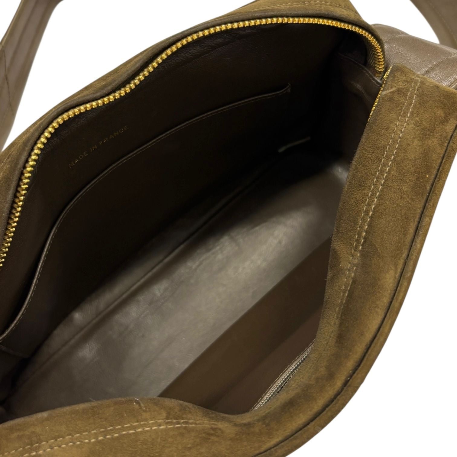 Chanel Brown Suede Square Quilted Bag