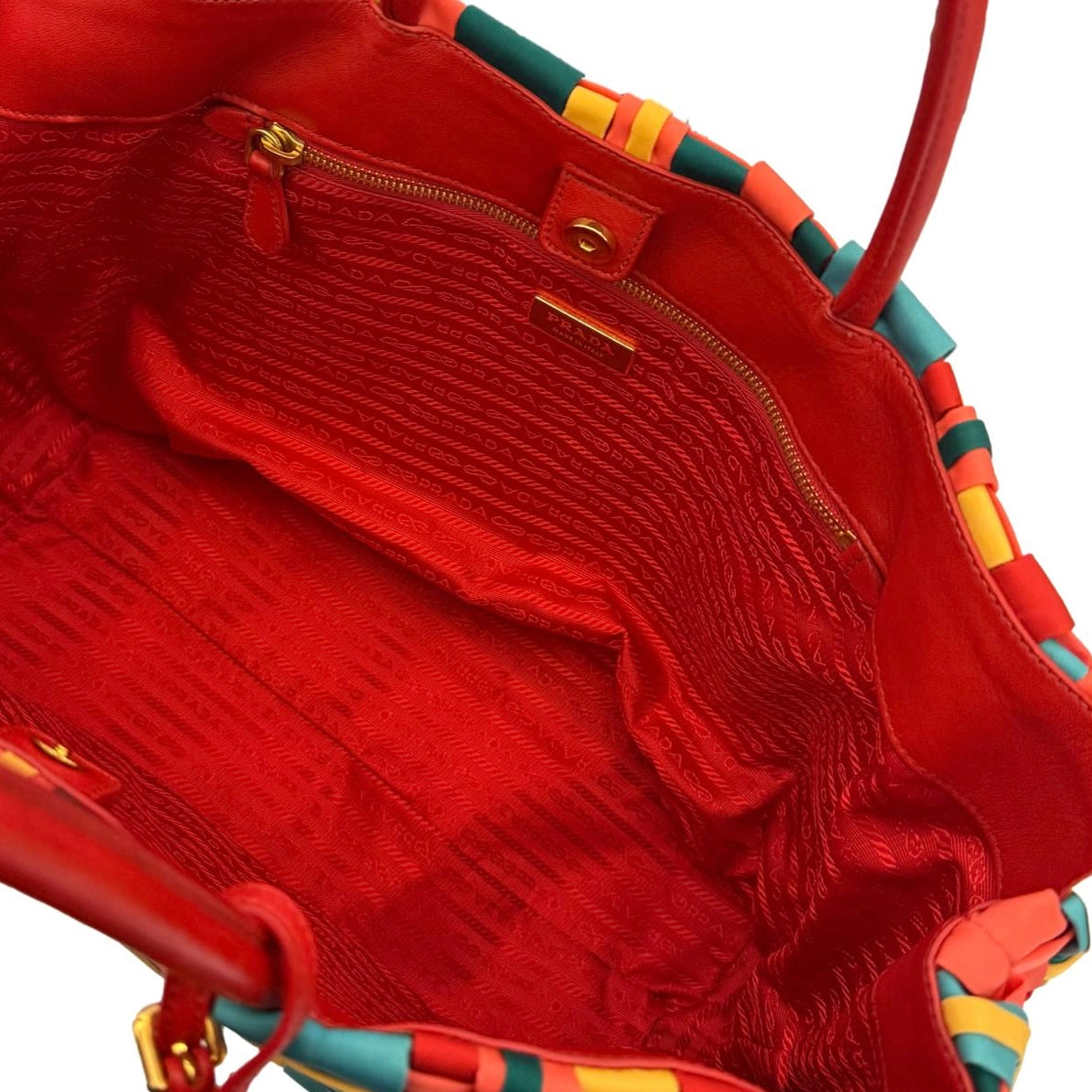 Prada Braided Nylon Tote