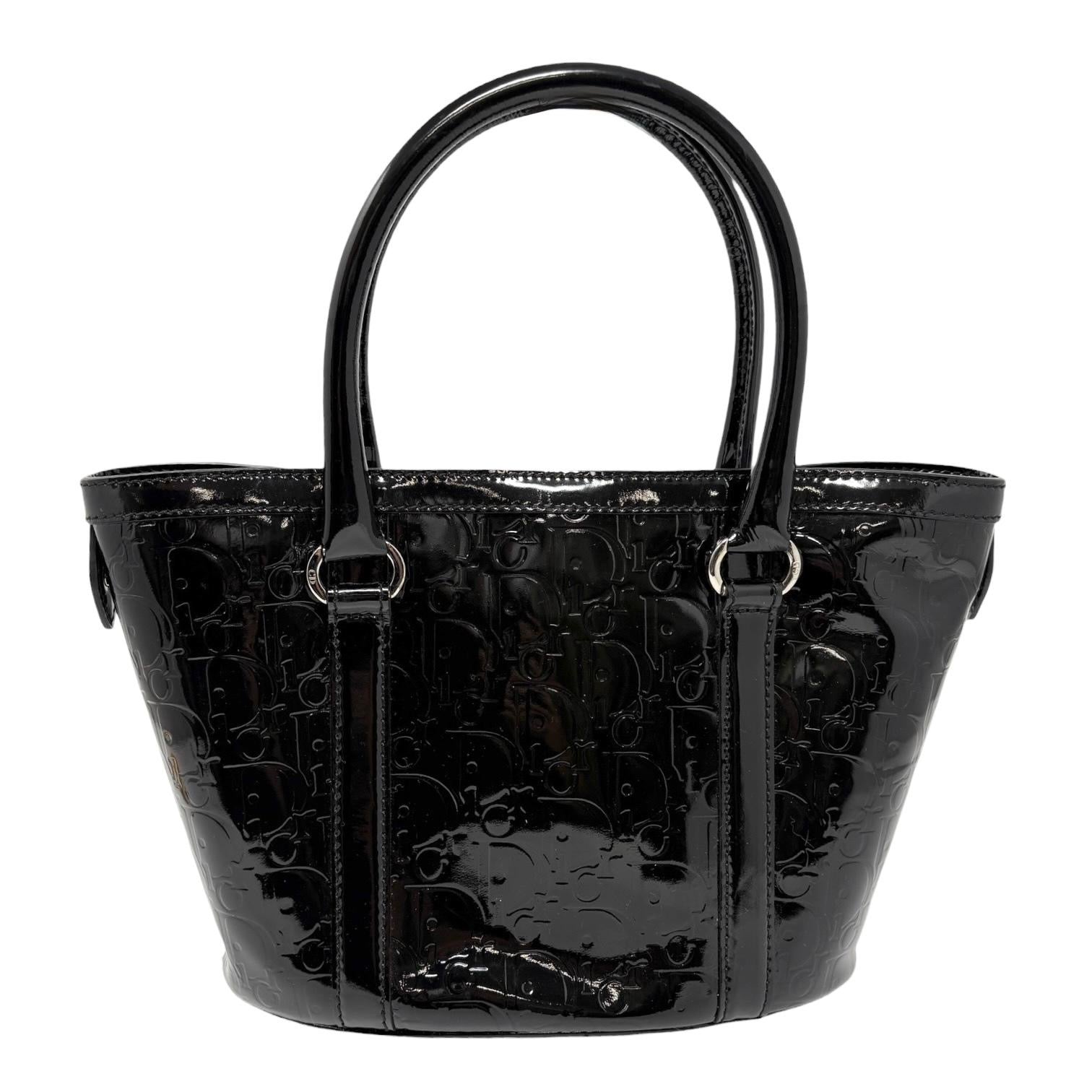 Dior Black Patent Leather Shoulder Bag