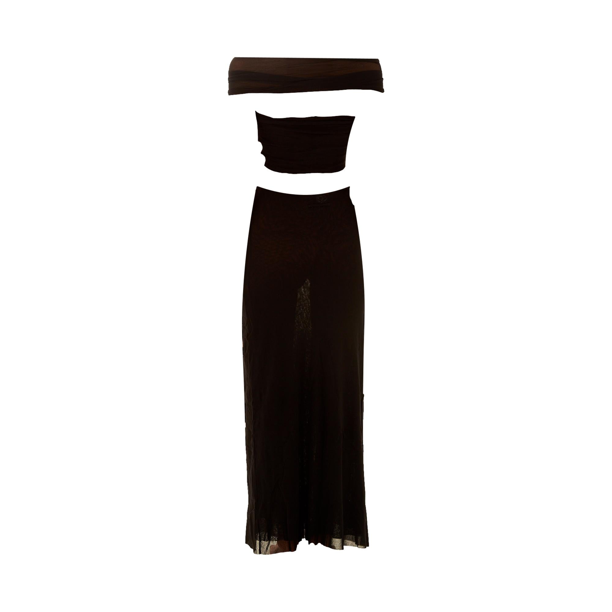 Jean Paul Gaultier Black Mesh Cutout Dress