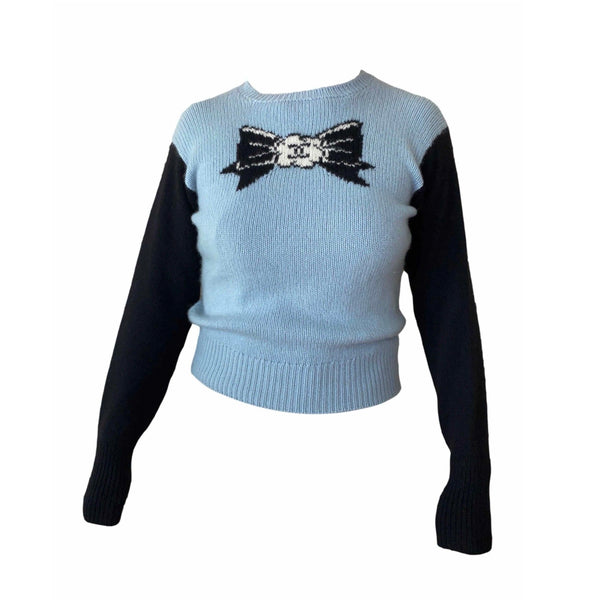 Chanel Baby Blue Cashmere Sweater