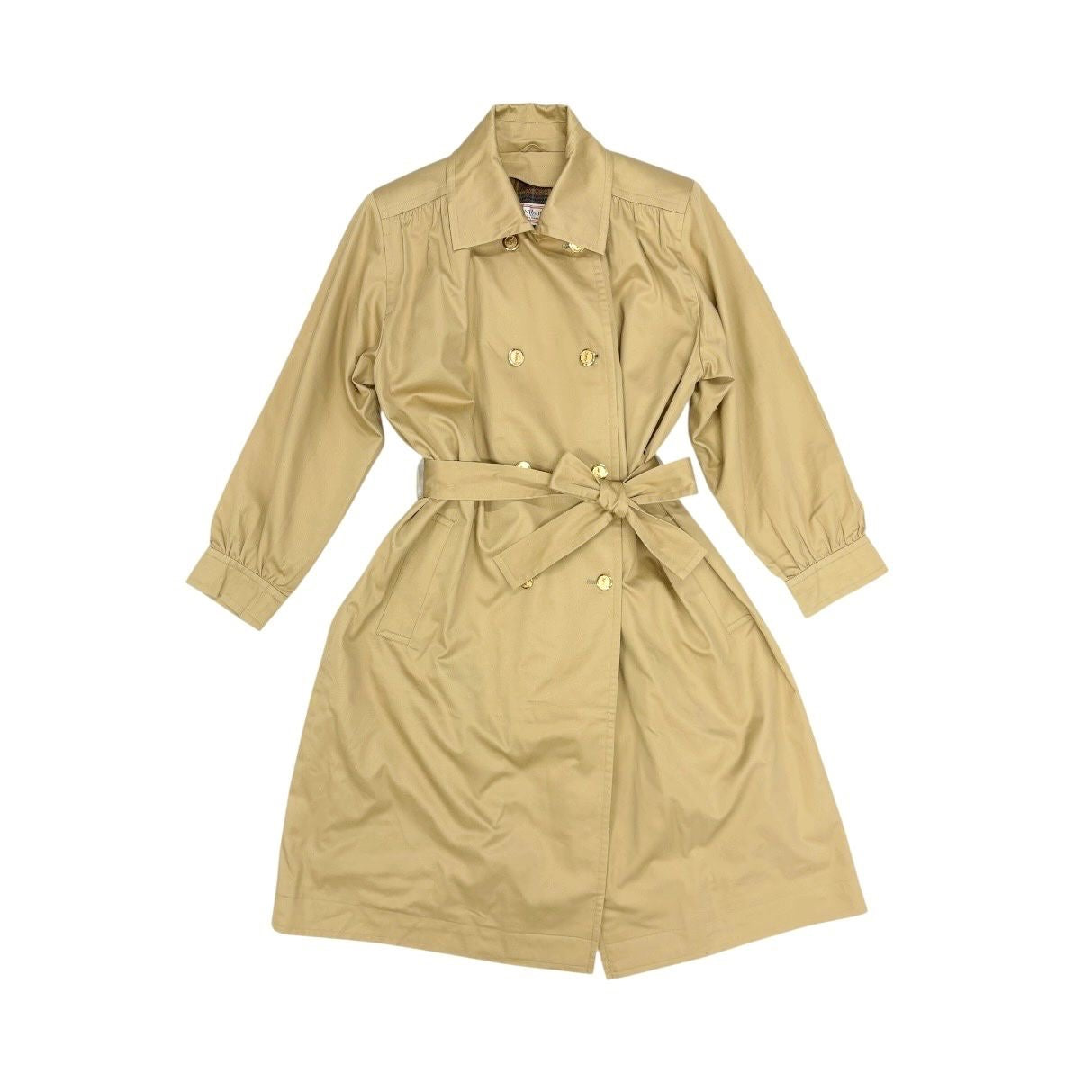 YSL Khaki Logo Button Trench Coat