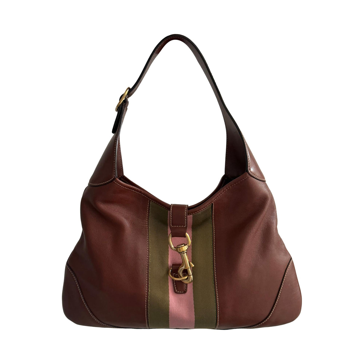 Gucci Leather Stripe Jackie Bag