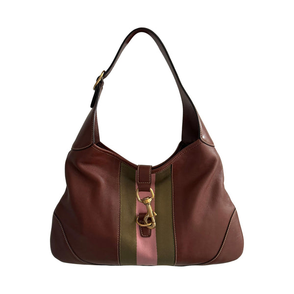 Gucci Leather Stripe Jackie Bag
