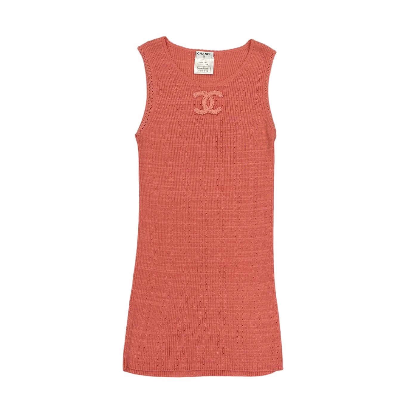 Chanel Coral Logo Tank