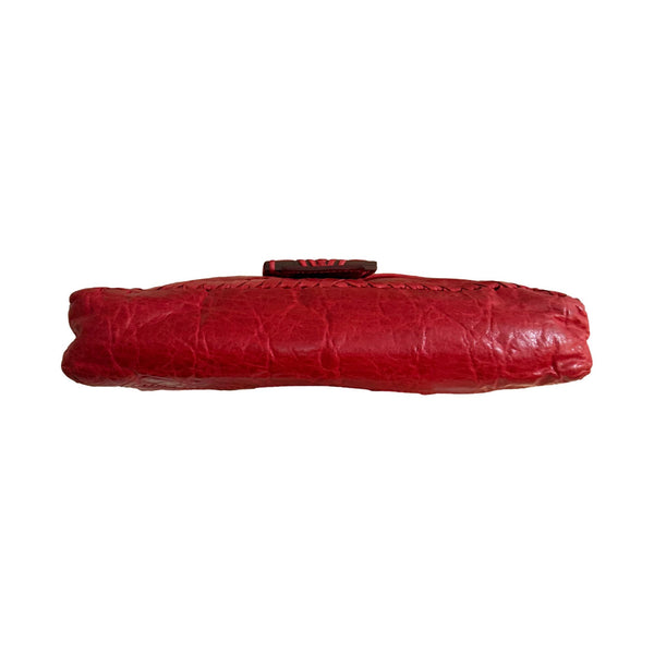 Fendi Red Stitched 2way Baguette