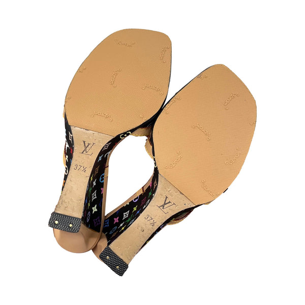 Louis Vuitton Black Multicolor Heels