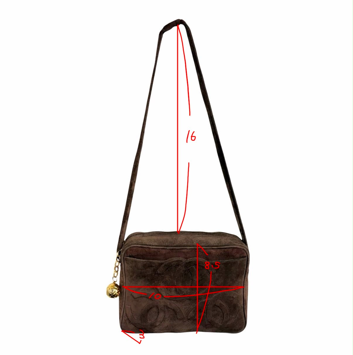 Chanel Brown Suede Camera Bag