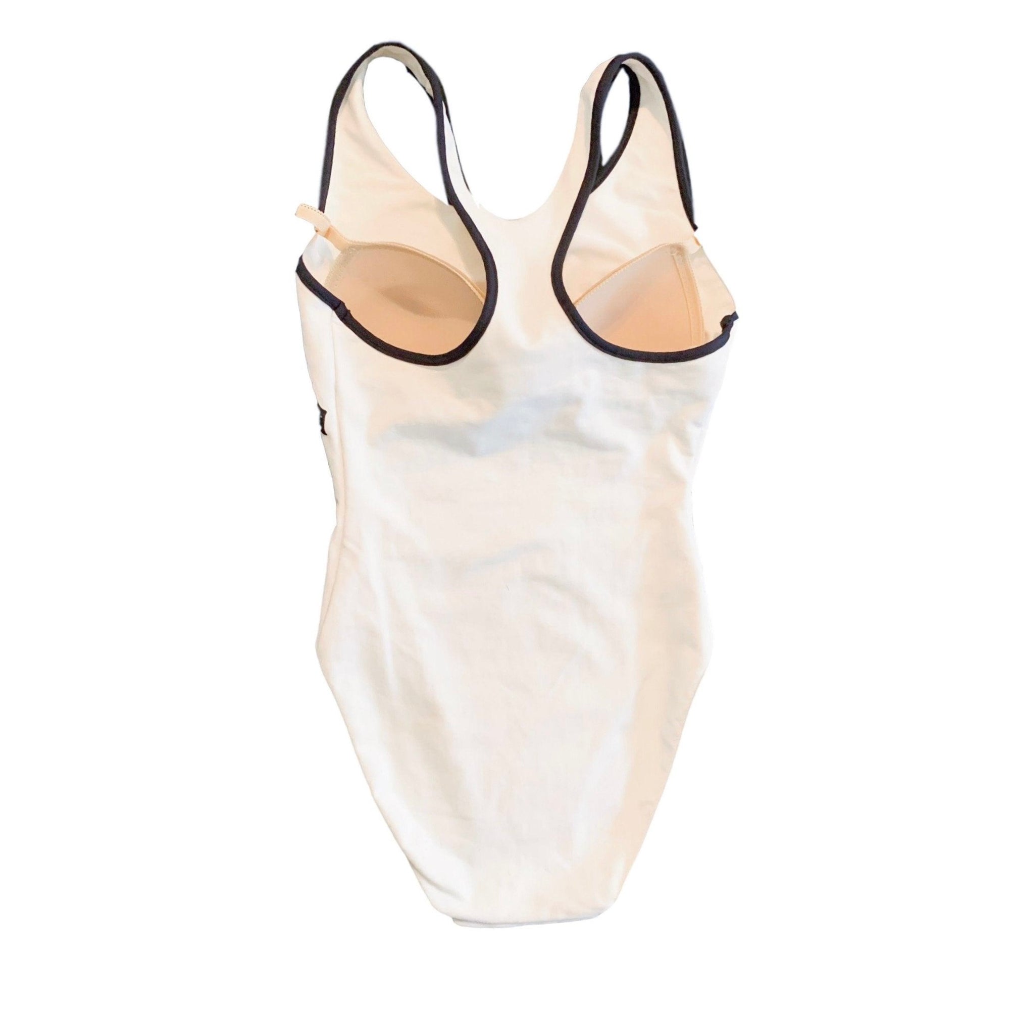Dior White Gothic One Piece Swimsuit
