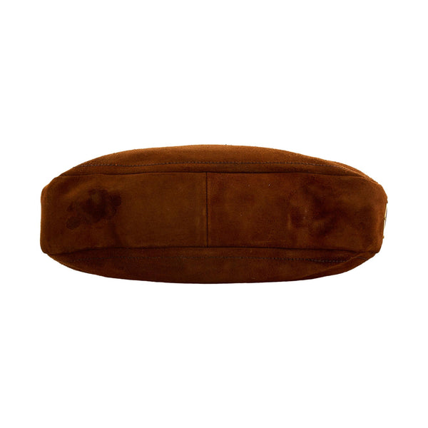 Prada Brown Suede Shoulder Bag