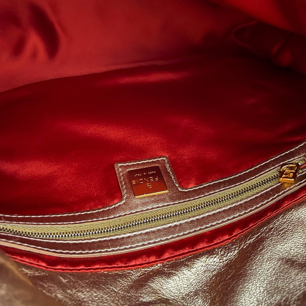 Fendi Gold Rhinestone Mama Baguette