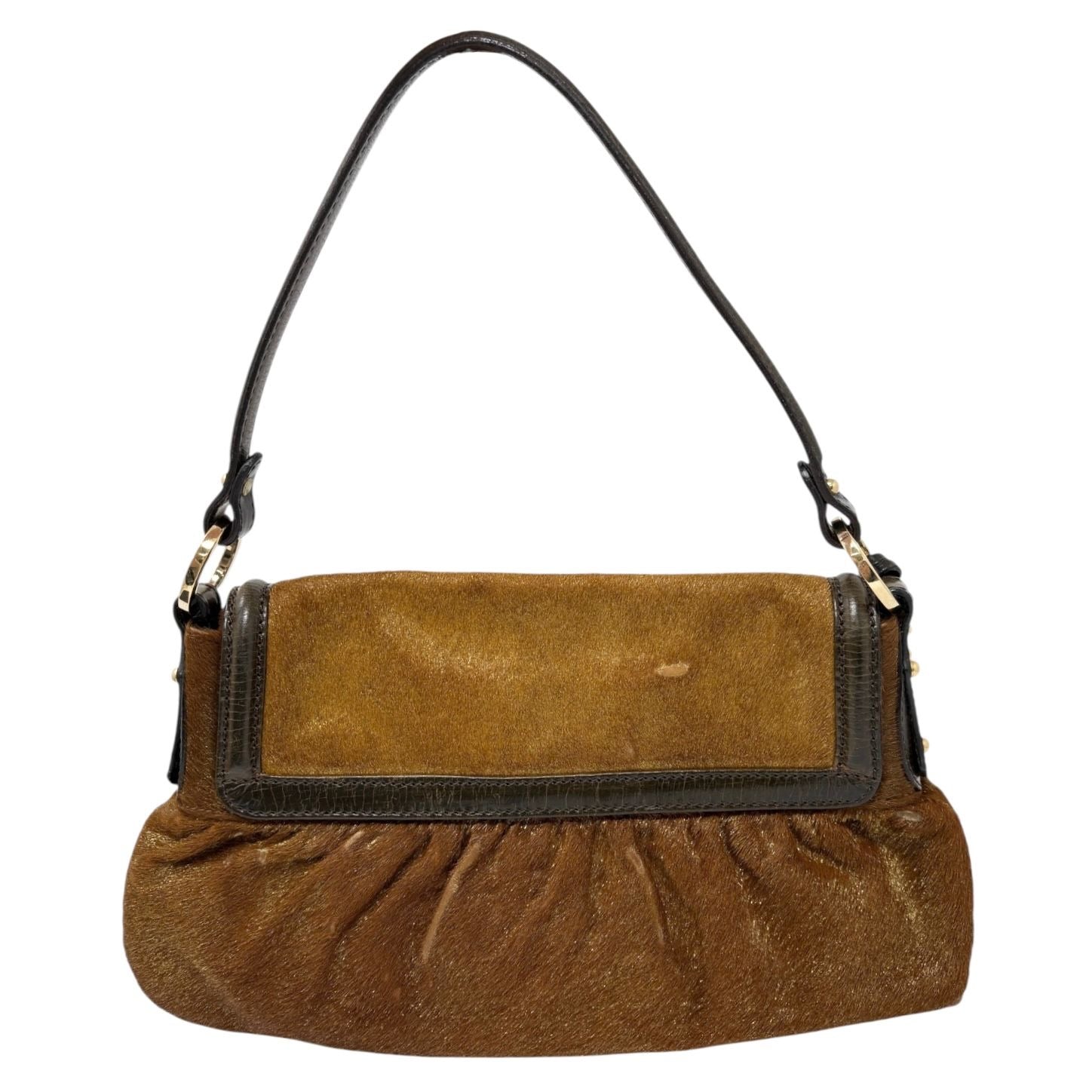 Fendi Brown Calf-hair Chef Bag