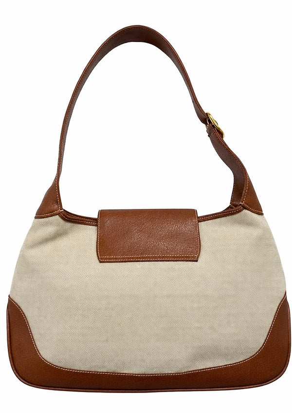 Gucci Large  Canvas + Leather 2-Way Jackie Bag
