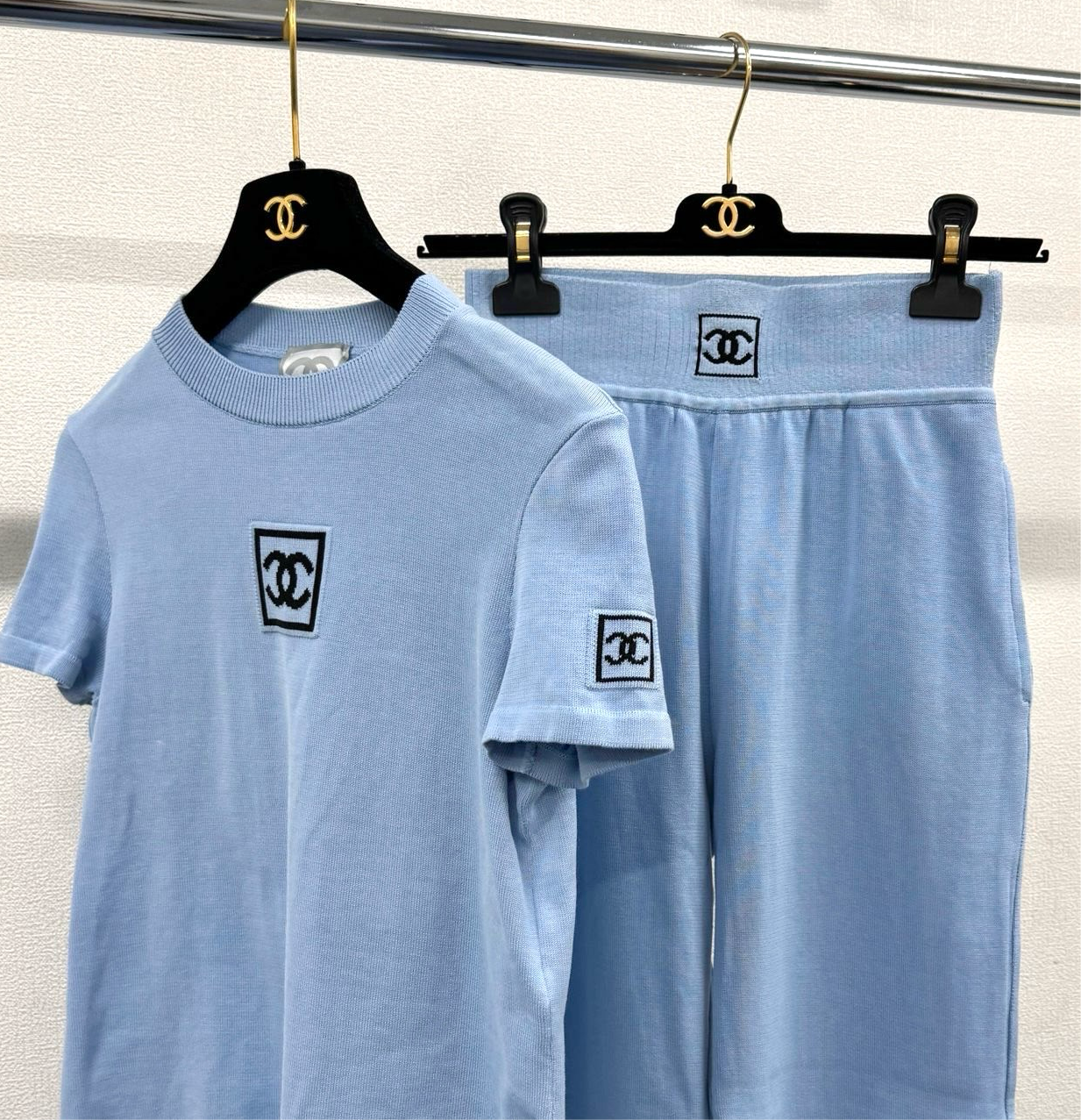 Chanel Baby Blue Logo Set