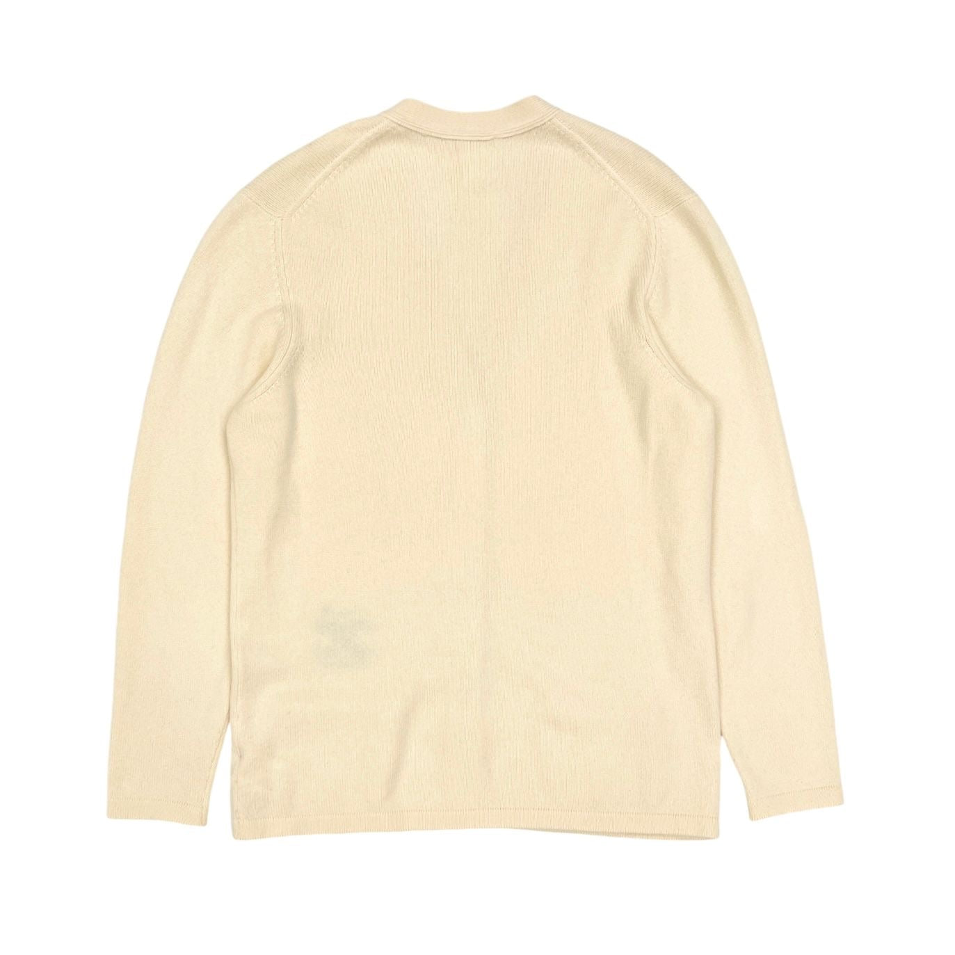 Chanel Cream Cashmere Logo Cardigan