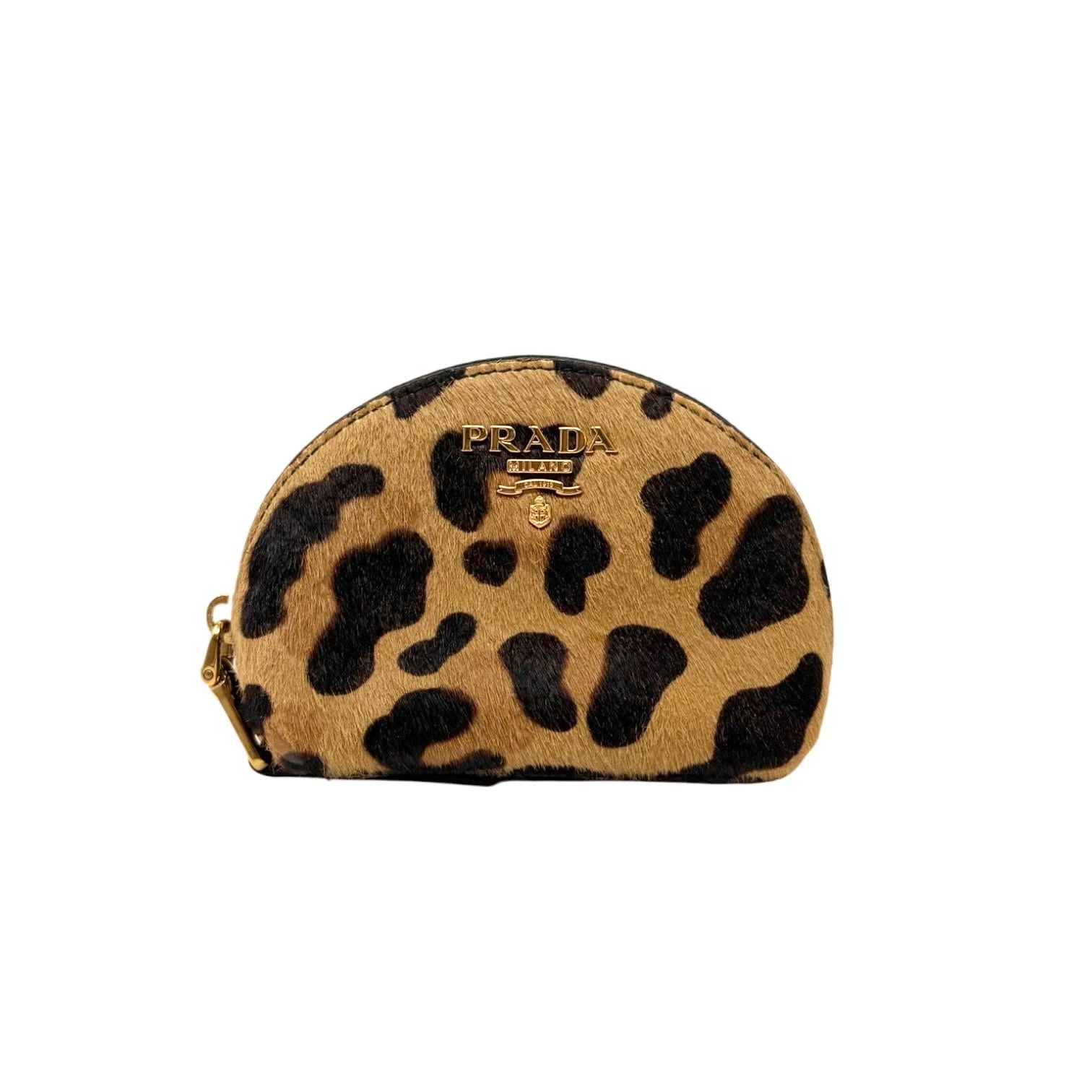 Prada Cheetah Calf-Hair Pouch