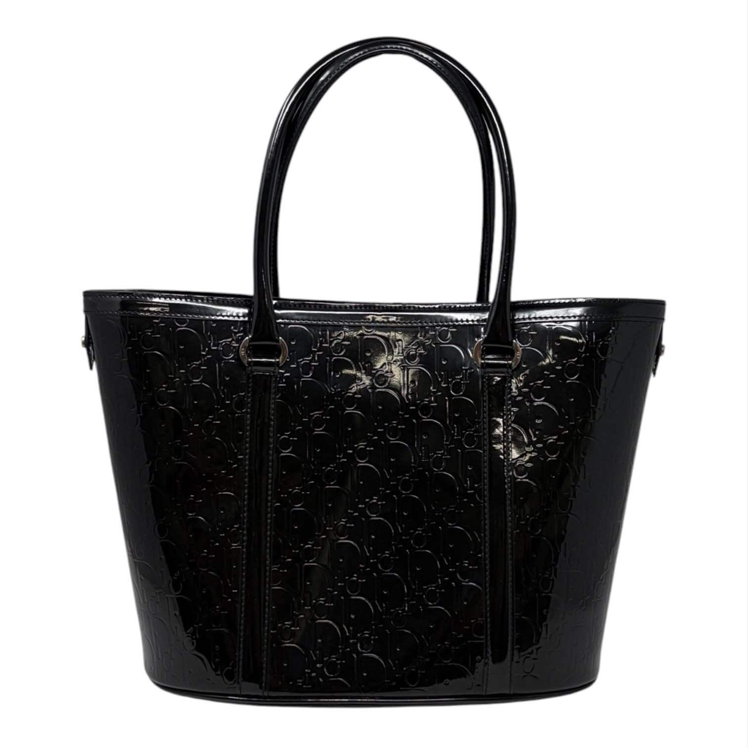 Dior Black Patent Leather Shoulder Bag