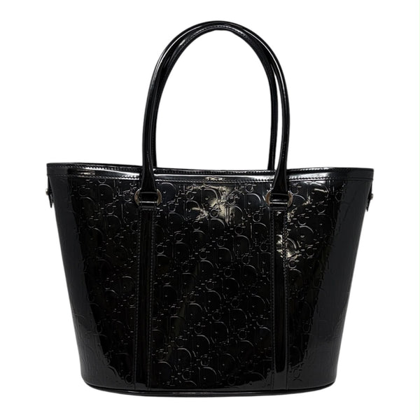 Dior Black Patent Leather Shoulder Bag