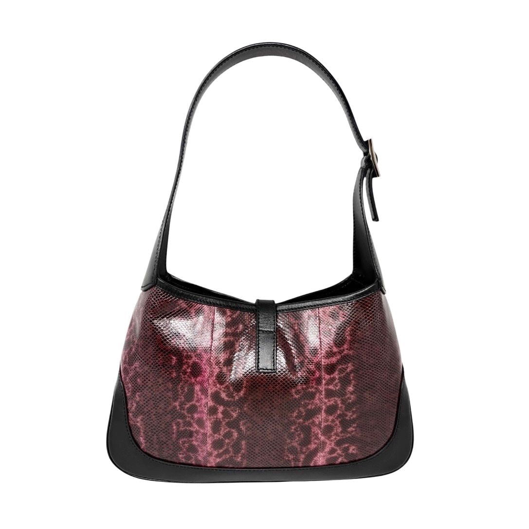 Gucci Snakeskin Structured Jackie Bag