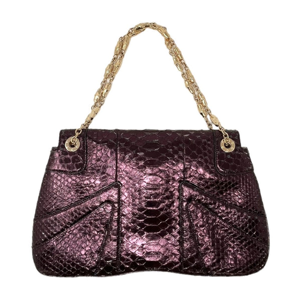 Gucci Snakeskin Purple Chain Bag