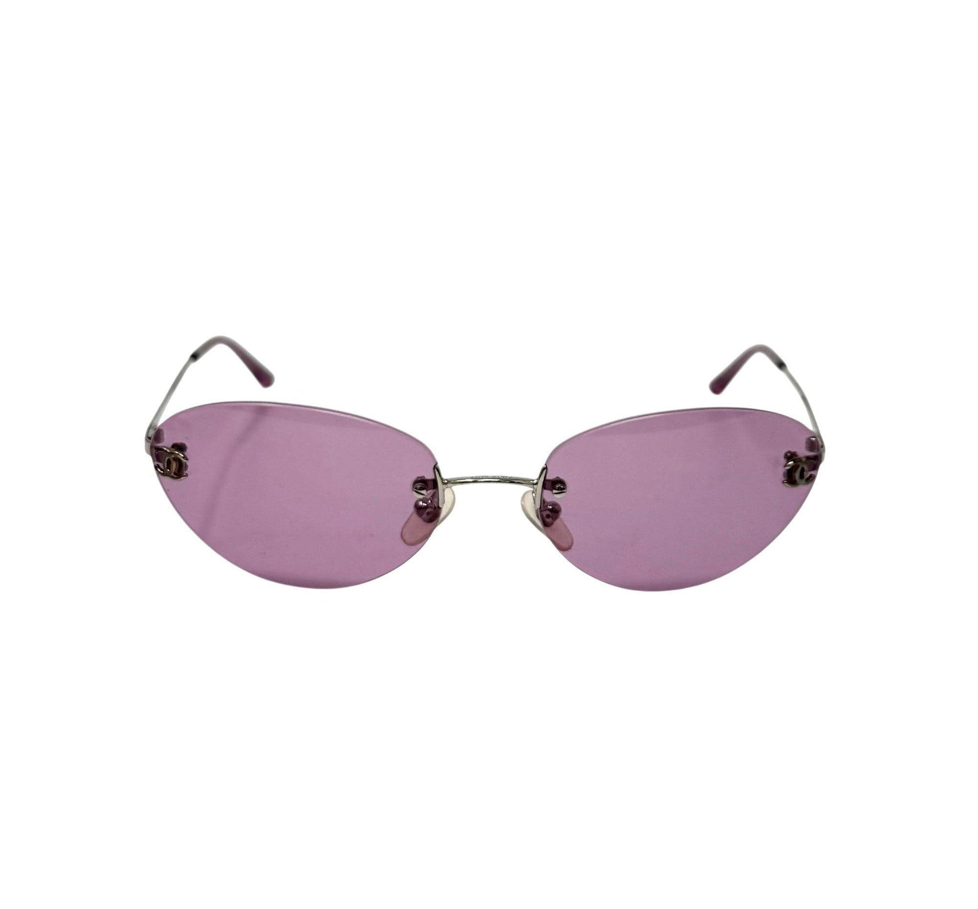 Chanel Purple Mini Rimless Sunglasses