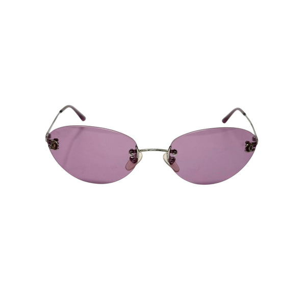 Chanel Purple Mini Rimless Sunglasses