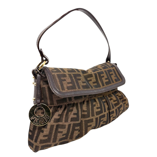 Fendi Brown Logo Chef Shoulder Bag
