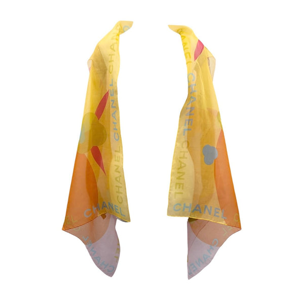 Chanel Silk Sheer Logo Wrap