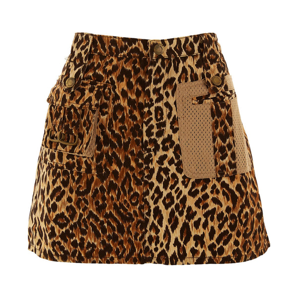 Dolce & Gabbana Cheetah Mesh Skirt