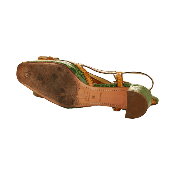 Prada Two Tone Patent Kitten Heels