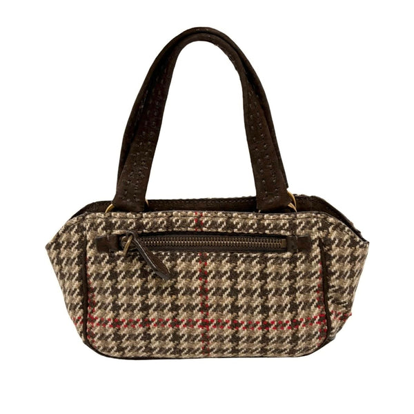 Prada Plaid Mini Top Handle Bag