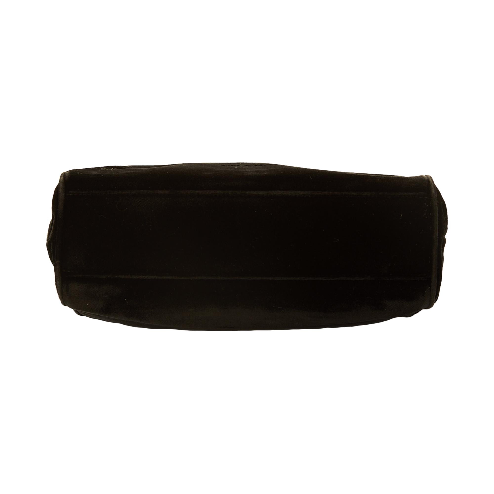 Prada Black Velvet Shoulder Bag