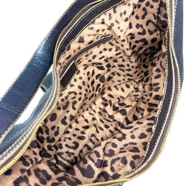 Dolce & Gabbana Dark Brown Leather Shoulder Bag