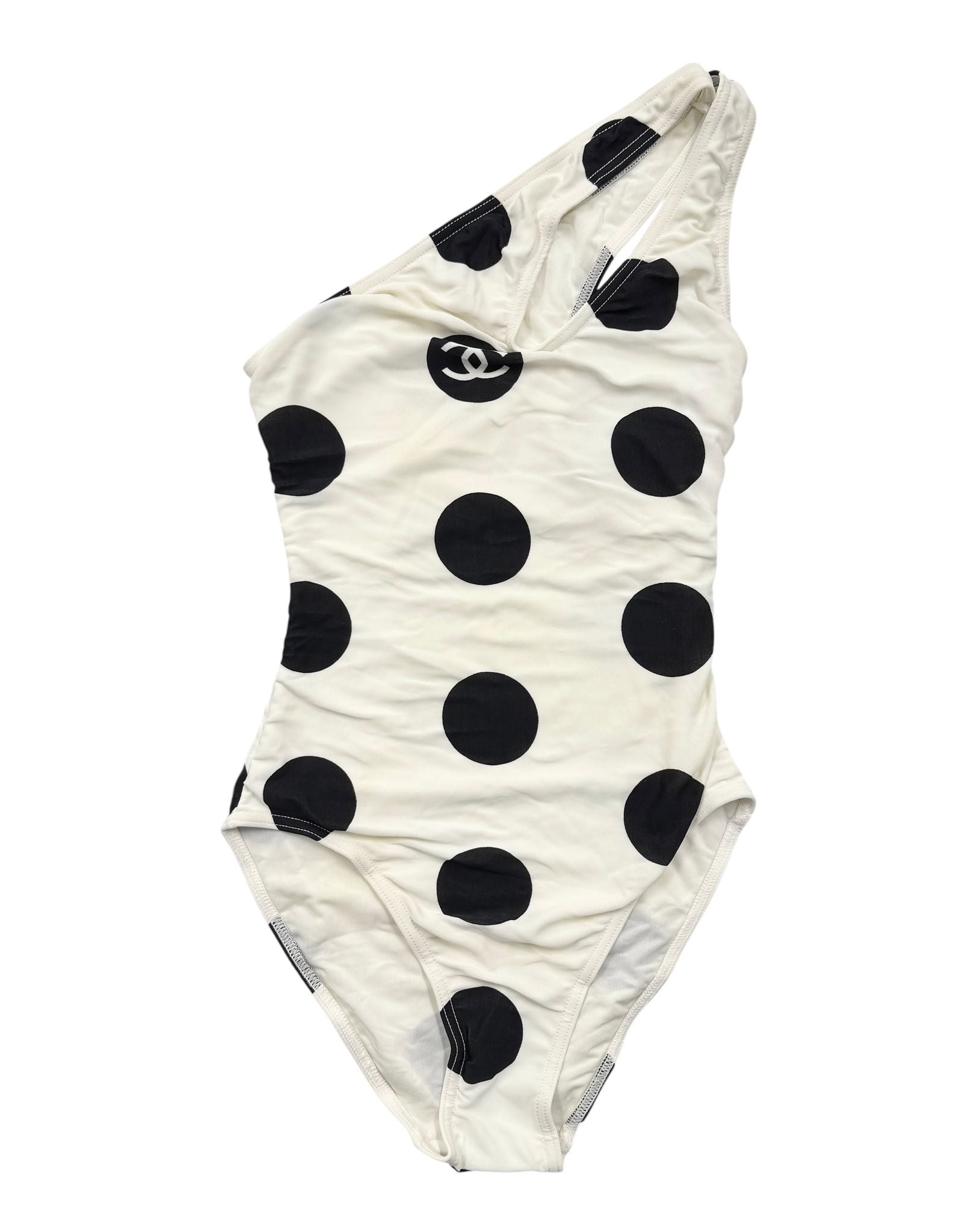 Chanel White Polka Dot One Piece