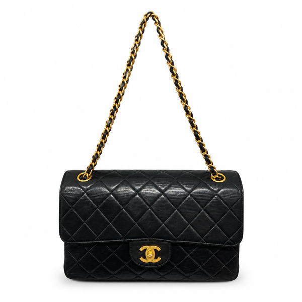 Chanel Black Lambskin Double Sided Flap Bag