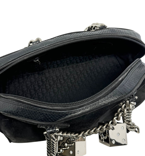 Dior Black Rhinestone Dice Gambler Bag