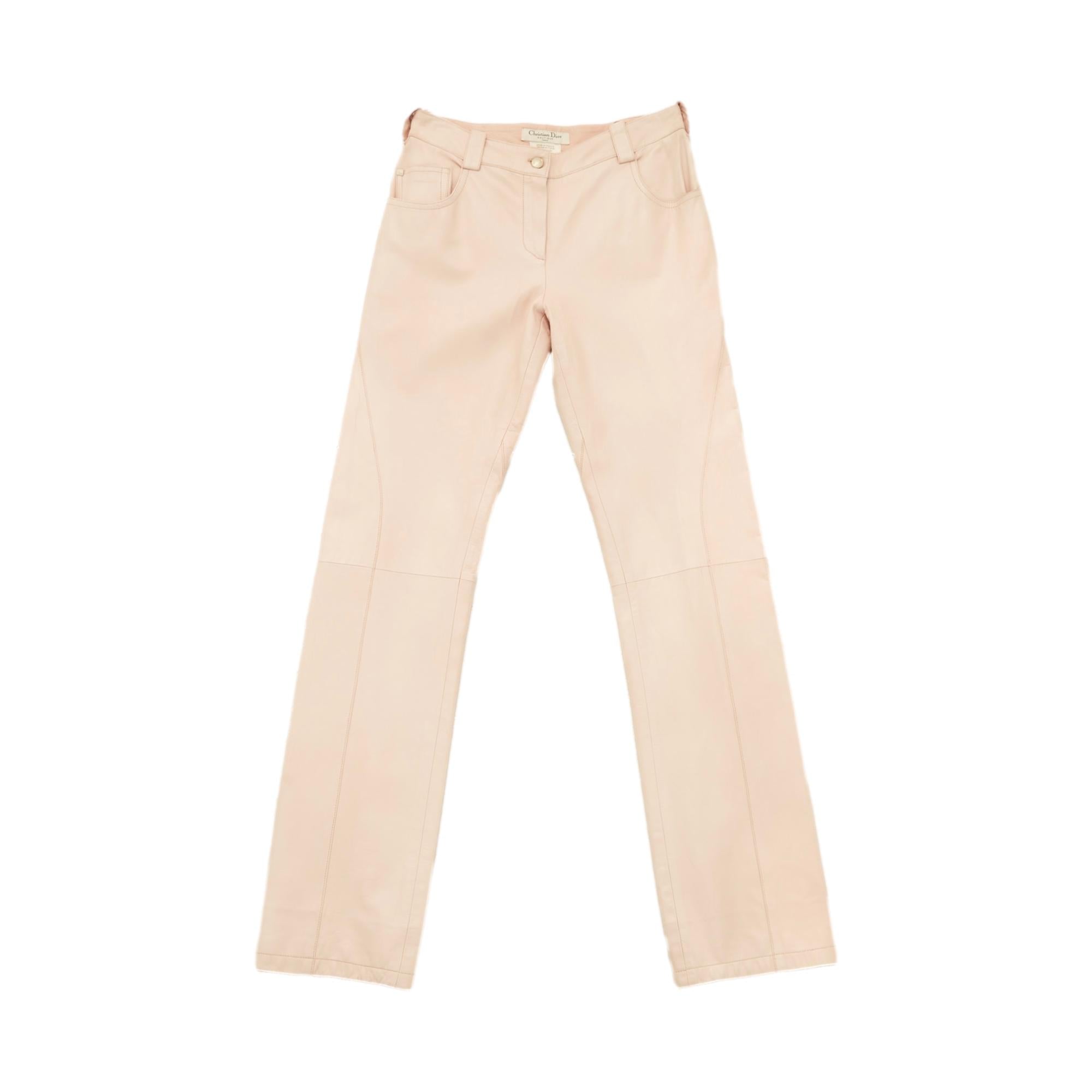 Dior Pink Logo Bondage Leather Pants – Treasures of NYC