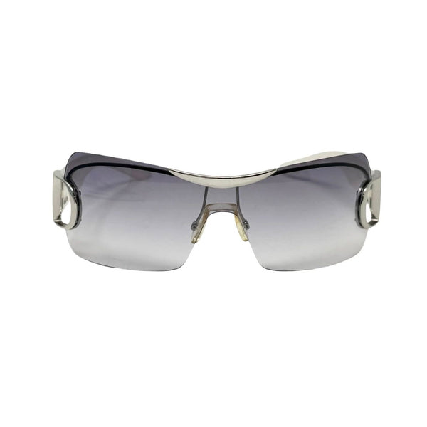 Dior White Logo Jumbo Sunglasses