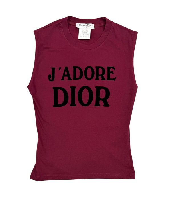 Dior J’adore Burgundy Logo Tank